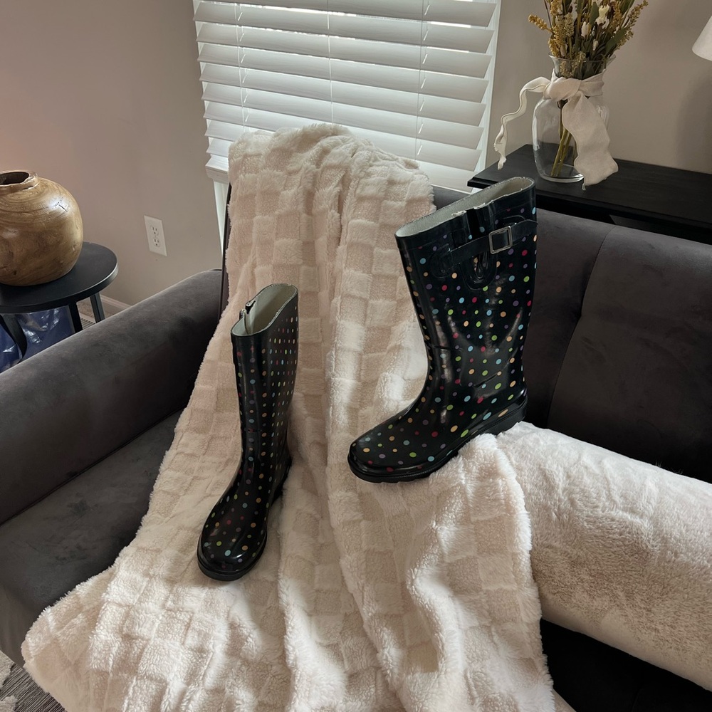 Merona Multicolor Polka Dot Rain Boots